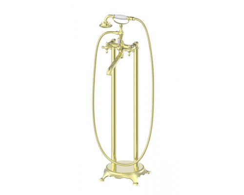 Смеситель для ванны напольного монтажа Wonzon&Woghand, Глянцевое золото