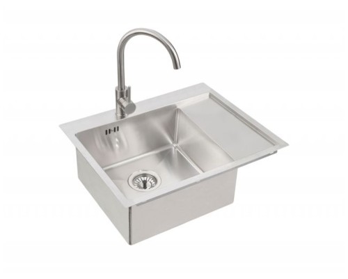 Мойка кухонная Alveus Quarto 20 1124383 615x480 брашированная сталь