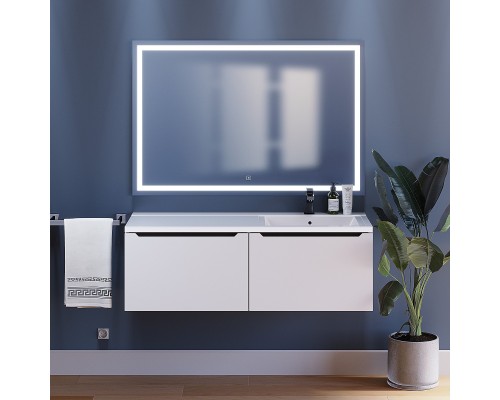 Тумба под раковину Uperwood Tanos 120 см, правая, белая/графит