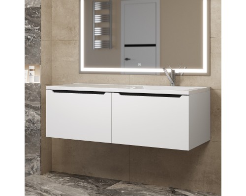 Тумба под раковину Uperwood Tanos 120 см, правая, белая/графит