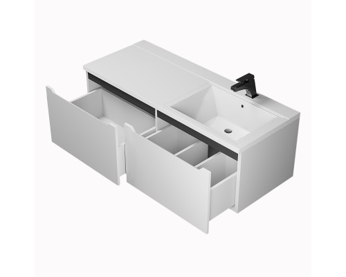 Тумба под раковину Uperwood Tanos 120 см, правая, белая/графит