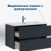 Тумба под раковину Aquanet Алвита New 90 подвесная Антрацит
