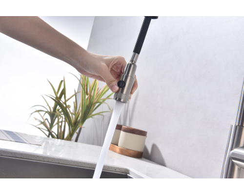 Смеситель для кухни Paulmark Galant Ga213077-BS Брашированная сталь