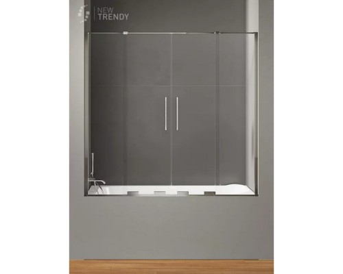Шторка для ванны NEW TRENDY SMART 140x150 хром