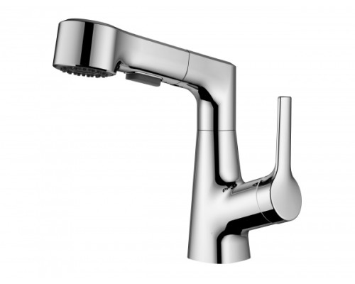 Смеситель для раковины с выдвижным изливом Wonzon&Woghand, Хром