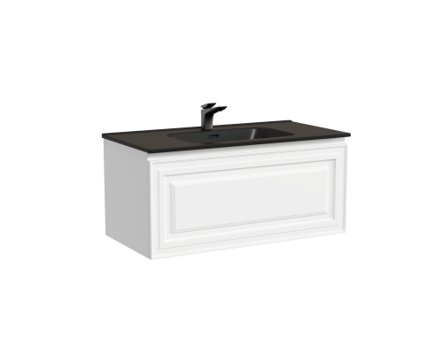 Тумба под раковину подвесная Sancos Very 89х44х40,, с доводчиками, Bianco, VR90W