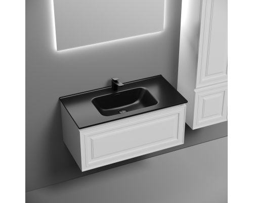 Тумба под раковину подвесная Sancos Very 89х44х40,, с доводчиками, Bianco, VR90W