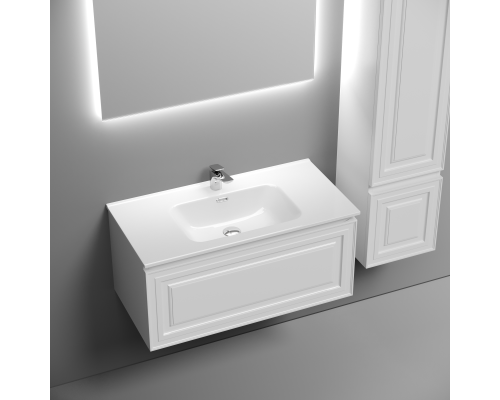Тумба под раковину подвесная Sancos Very 89х44х40,, с доводчиками, Bianco, VR90W