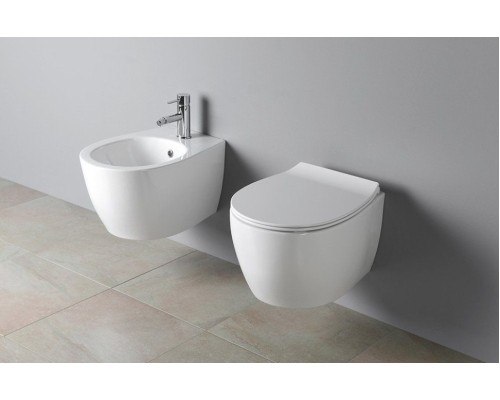 Биде ISVEA Infinity подвесной 365x530x400 синий матовый 10NF41001SV-2Z