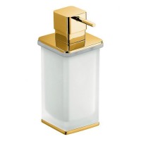 Дозатор для жидкого мыла Colombo Lulu настольный цвет PVD золото/матовое стекло