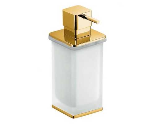 Дозатор для жидкого мыла Colombo Lulu настольный цвет PVD золото/матовое стекло