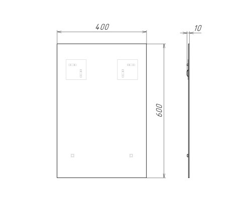 Компактное зеркало для ванной Comforty Альба 40x60
