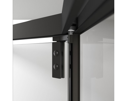 Душевой уголок Vincea Show VSP1-4SH100CLB 1000x1000 черный стекло прозрачное