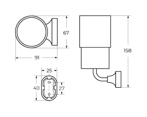 Стакан для зубных щеток Art&Max Ovale AM-E-4068 Хром