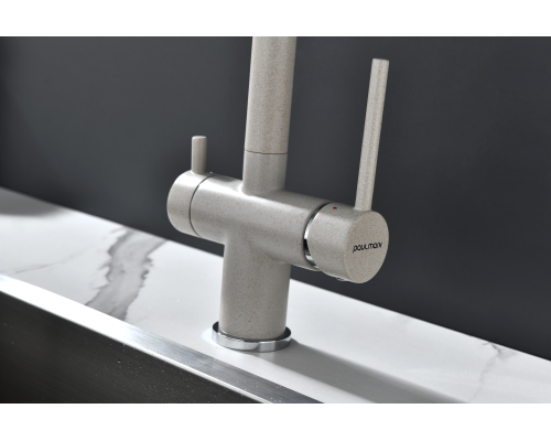 Смеситель для кухни Paulmark Serpentine Se213222-BE Бежевый