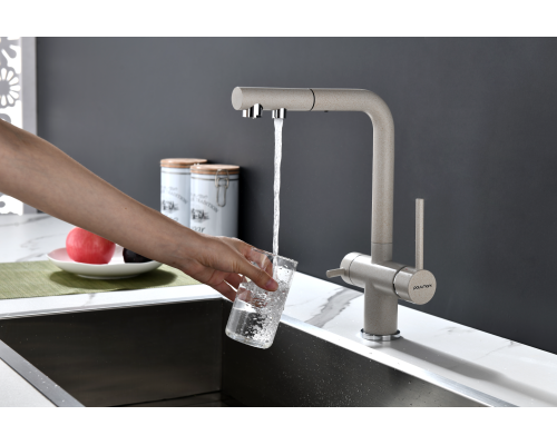 Смеситель для кухни Paulmark Serpentine Se213222-BE Бежевый