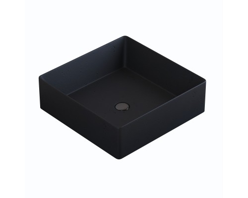 Раковина накладная бетонная Uperwood Square 39х39х12 см, квадратная, черная