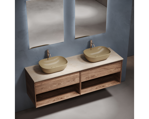 Столешница для ванной комнаты из керамогранита Sancos Kreman 1600х460, TT160A2X