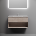 Тумба под раковину подвесная Sancos Marmi 1.0 89х44, с доводчиками, дуб галифакс, MR1.090EG