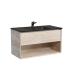 Тумба под раковину подвесная Sancos Marmi 1.0 89х44, с доводчиками, дуб галифакс, MR1.090EG