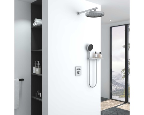 Душевой комплект Vincea Inspire VSFW-3I21MT2RCH встраиваемый, термостат, 2 режима, хром