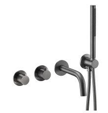 Смеситель термостатический для ванны встраиваемый Benesque Lumiere 11011903 черный брашированный