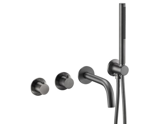 Смеситель термостатический для ванны встраиваемый Benesque Lumiere 11011903 черный брашированный