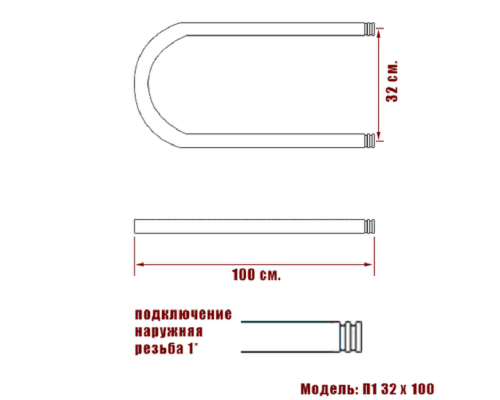 Полотенцесушитель Водяной Nika П1 32х100 1022-281