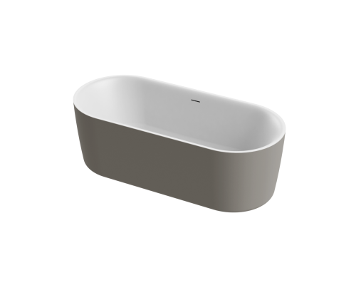 Акриловая ванна Cezares Metauro 180x80 METAURO-INT-Central-180-80-60-G-W-MATT Серая матовая Белая матовая без гидромассажа