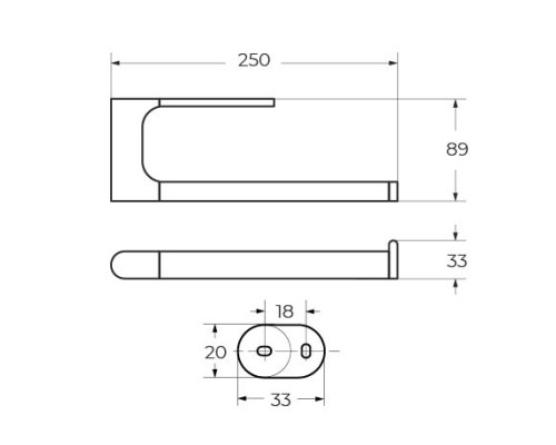 Полотенцедержатель подвесной ART&MAX AM-E-3980AL