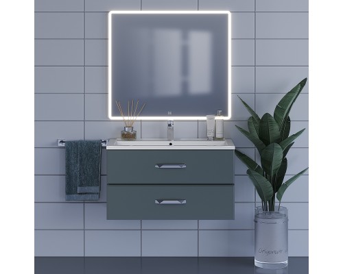 Зеркало для ванной с подсветкой Uperwood Foster 90х80 см, сенсор/антизапотевание