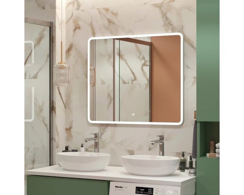 Зеркало для ванной с подсветкой Uperwood Foster 90х80 см, сенсор/антизапотевание