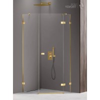 Душевое ограждение NEW TRENDY AVEXA GOLD SHINE R 100x80x200 золото