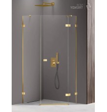 Душевое ограждение NEW TRENDY AVEXA GOLD SHINE R 100x80x200 золото