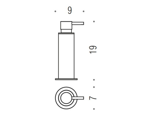 Дозатор подвесной Colombo Mini цвет PVD нержавеющая сталь