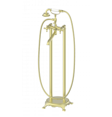 Смеситель для ванны напольного монтажа Wonzon&Woghand, Брашированное золото