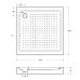 Акриловый поддон для душа Cezares Tray А 100х100 TRAY-A-A-100-15-W0 Белый