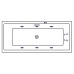 Ванна EXCELLENT Heaven Slim 180x80 "LINE" (белый)