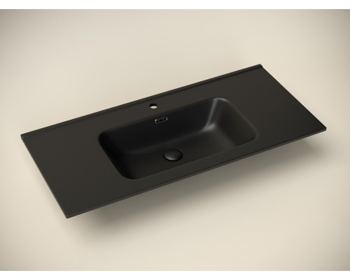 Умывальник накладной Ceramicanova Element 1010x465x180 черный матовый