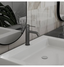 Смеситель для раковины Vincea City VBF-2C1GM однорычажный, вороненая сталь