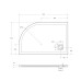 Душевой поддон из искусственного камня BelBagno Uno 120x80 L TRAY-MR-UNO-RH-120/80-550-35-W-L-CR Белый