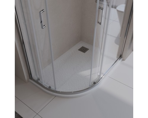 Душевой поддон из искусственного камня BelBagno Uno 120x80 L TRAY-MR-UNO-RH-120/80-550-35-W-L-CR Белый