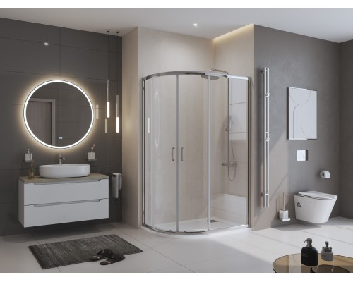 Душевой поддон из искусственного камня BelBagno Uno 120x80 L TRAY-MR-UNO-RH-120/80-550-35-W-L-CR Белый