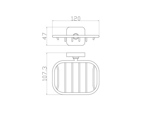 Мыльница с держателем Wonzon&Woghand, Хром