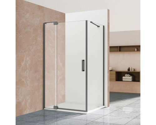 Душевой уголок Vincea Extra, 1000/1100x900, вороненая сталь