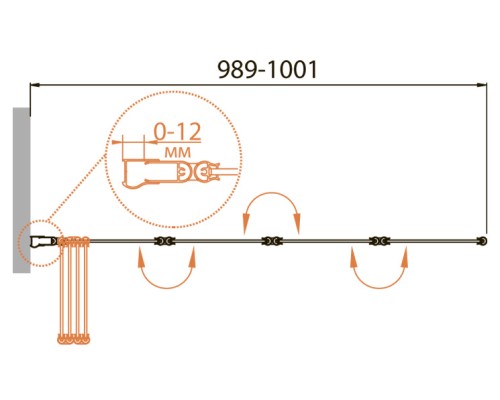 Шторка на ванну Cezares Relax 100x140 RELAX-V-4-100/140-C-Bi Жемчужно-серый