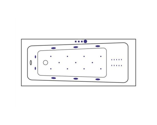 Ванна гидромассажная Excellent Ava 160x70 Ultra Nano Золото