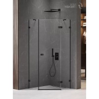 Душевое ограждение NEW TRENDY AVEXA BLACK R 80x80x200 черный