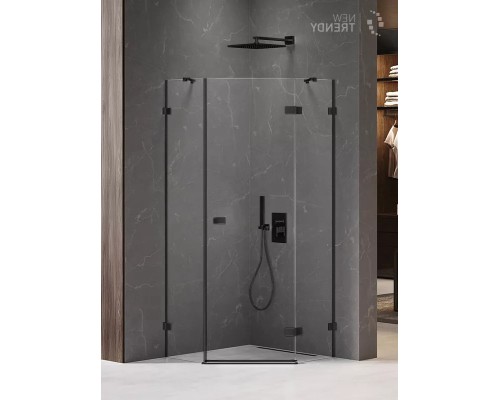 Душевое ограждение NEW TRENDY AVEXA BLACK R 80x80x200 черный