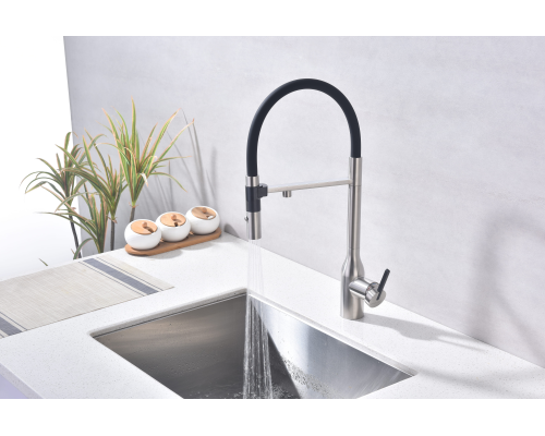 Смеситель для кухни Paulmark Magneto One Ma213188-BS Брашированная сталь